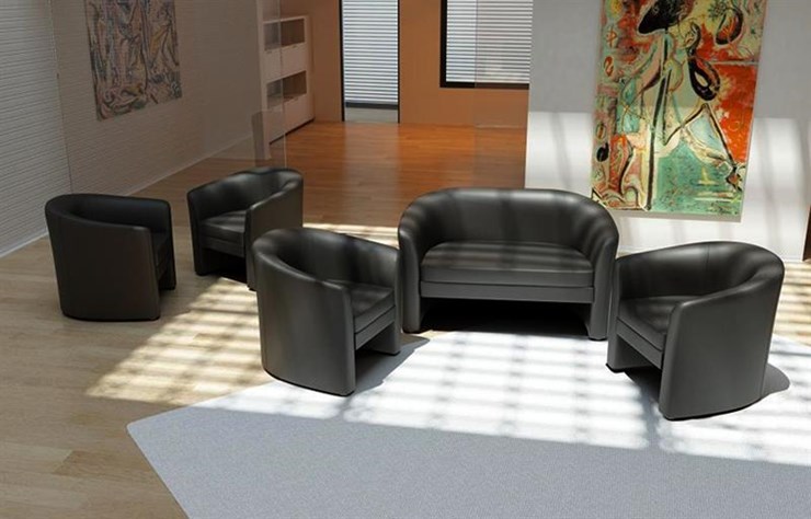 Офисный диван двухместный Крон, экокожа в Анадыре - изображение 1